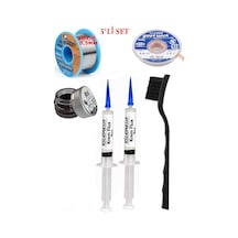 Lehimleme Seti 40 G 0,5 Mm Lehim Teli Cp-3015 Lehim Fitili Flux Lehim Toplama Fırça Seti Tk74