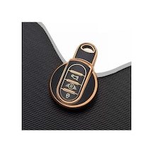 Mini Cooper Anahtar Kılıfı, Siyah Ve Altın Renk, Nano Koruma