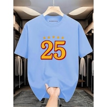 Şampiyon 25 Baskılı Unisex Tişört Bebe Mavisi