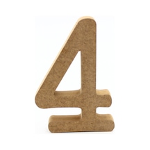 Na Neşeli Ahşap 15 Cm 18mm Dik Durabilen 4 Rakamı.ahşap Sayı Söz Nişan Doğum Günü Tabela Duvar Yazısı Duvar Süsü Model 15cm18mm4rakamı
