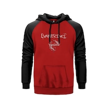 Evanescence Logo Ve Yazı Kırmızı Renk Reglan Kol Sweatshirt Kırmızı