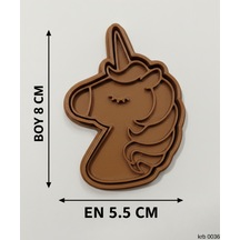 5li Sevimli Unicorn Kurabiye Kalıbı Tek Boynuzlu At Figürlü Çift Parça Şeker Ve Oyun Hamuru Kesici Diğer