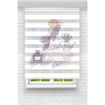 Perdecizade Enxboy Şapkalı Kız Dijital Baskılı Zebra Perde-cocuk Odası-stor Perde Pz-2574 Renkli