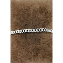 Omar Silver Unisex Gurmet 3,6 Mm Gümüş Bileklik Zincir Omr7653