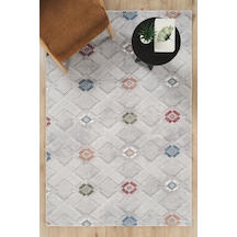 Villadia Home Textile Kaymaz Taban Modern Desen Halı Yolluk Leke Tutmaz Kolay Temizlenir Koridor Salon Yatak Mutfak Odası Vd4047multi Multi