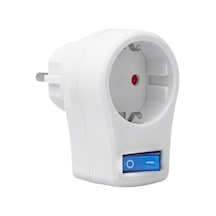 Powermaster 16816 10A-2 Tekli Beyaz Anahtarlı Akım Korumalı Priz