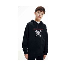 Tshirthane Iron Maiden Baskılı Unisex Çocuk Kapüşonlu Siyah Sweatshirt (534673559) Siyah