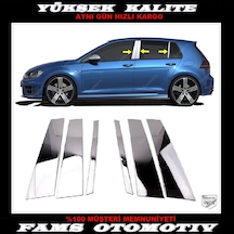 Vw Golf 7 Hb Krom Kapı Direk Seti 6 Prç P.Çelik 2013-2019 Arası