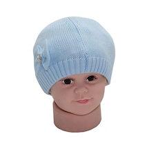 Bay Şapkacı Yazlık Kız Bebek Merserize Bere Mavi 3932-Standart-Turkuaz