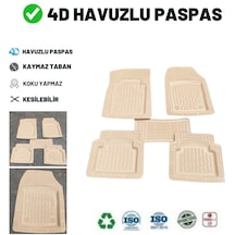 Renault 12 Uyumlu Bej Renk 5 Parça 3d Paspas