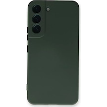 Newface Samsung Galaxy S23 Plus Kılıf Nano İçi Kadife Silikon - Koyu Yeşil