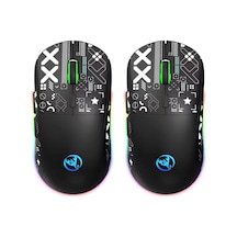 Springsun Hxsj T90 Kablosuz Rgb Mekanik Oyun Faresi - 3600dpı, 15 Aydınlatma Modu, 10m Tuş Ömrü 2'li Paket 001