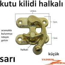 4 Adet Mini Kutu Kilidi Halkalı Altın Sarı Sandık Kilidi Küçük Eb