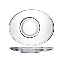 Paşabahçe 54381 Aqua Oval Çay Tabağı 6'lı Şeffaf