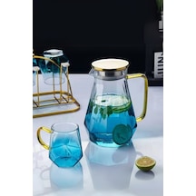 7 Parça Cam Meşrubat Takımı Süzgeçli Sürahi Ve Bardaklar 2 Litre Meşrubat Takımı