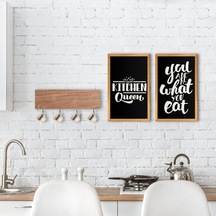Bk Home Doğal Ahşap Dekoratif Fincan Askılığı Ve 2’Li Mutfak Kons (551038164)
