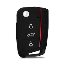 Silikon Anahtar Kılıfı Vw Seat Uyumlu Skoda Uyumlu Golf Uyumlu Leon Polo Uyumlu