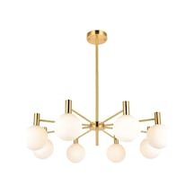 Brass Pirinç 8'lü Sarkıt Avize Çok Renkli