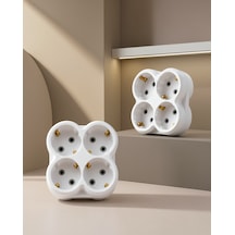 4 Priz Çoğaltıcı Duvar Tipi Kablosuz 2 Adet Set Uczzdlyn4lugolyat2 0