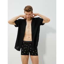 Koton 3'Lü Boxer Seti Karpuz Baskılı Pamuklu Siyah Desenli 3Slm90033Mk 3Slm90033Mk01V