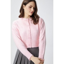 Ritnice Kadın Tilia Crop Pembe Örgü Hırka Pembe