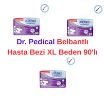 Dr. Pedical - Belbantlı Yaşlı Yetiişkin Hasta Bezi Xlarge Beden 90'lı XL