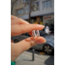 Gümüş Baget Taşlı İç Çapı 9 Mm Halka Küpe Dy78e51 Diğer