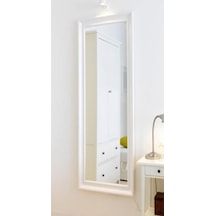 Beyaz Banyo Salon Antre Koridor Şifonyer Komodin Duvar Boy Aynası Beyaz