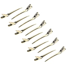 Suntek 12 Adet Ördek Gagası Saç Kesit Klipler Salon Altın