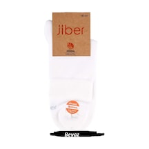 Jiber Erkek Modal Likralı Yarım Konç Çorap 6401 - 12 Adet Beyaz
