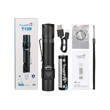 Trustfire T10r Taktik Led El Feneri 1800 Lümen Güçlü Tip C Usb Şarj Edilebilir T10r Black T10r Çok Renkli