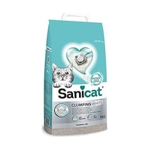 Sanicat Clumping White Cotton Fresh Oksijen Kontrol Emici Bentonit Kedi Kumu 10 L