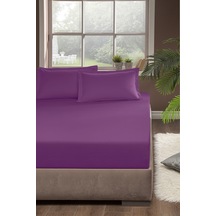Pierre Cardin Pamuk Saten Lastikli Çarşaf 120x200 Mürdüm