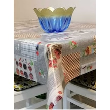 Elyaflı Pvc Muşamba - Desenli Silinebilir Masa Örtüsü 02mrl195b Renkli