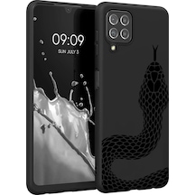 Samsung Galaxy A12 İle Uyumlu Premier Kalite Özel Üretim Baskılı Silikon Telefon Kılıfı Bc 9 Siyah