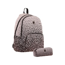 Kaukko Nokta Desenli Siyah Kız Çocuk Okul Çantası Ve Kalemlik Seti Kk - K1804+kk - K2715 Siyah