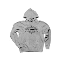 Coal Chamber Logo Gri Kapşonlu Sweatshirt Hoodie Gri