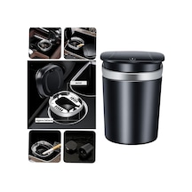 Araç İçi Küllük Işıklı Kapaklı Yanmaz Koku Geçirmez Multi Fonksiyon Üniversal Gümüş Renk Glz03504052