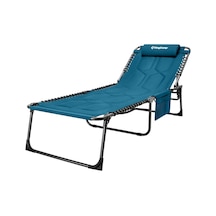 Kingcamp Bavaria Cozy Premium 5 Kademeli Katlanır Şezlong Blue Mavi