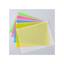 A4 Şeffaf Fermuarlı Dosya 5 Renk 1 Paket Pvc Fermuarlı Evrak Dosyası 24x34cm Çıtçıtlı Belge Evr Tek Renk