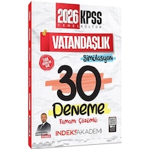 İndeks Akademi 2026 Kpss Vatandaşlık Simülasyon 30 Deneme Çözümlü - Emrah Vahap Özkaraca İndeks Akademi Yayıncılık