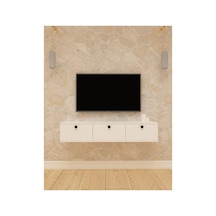 Salkım 150 Cm Duvara Monte Tv Ünitesi Tv Sehpası Beyaz - Beyaz Beyaz-beyaz