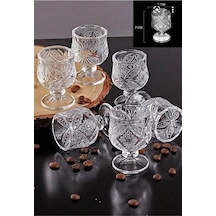Kristal Kahve Yanı Bardağı 6lı Royaleks-r1720 124-Pembe
