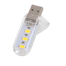 Taşınabilir Mini USB 3 LED GünIşığı Lamba 5730 SMD Kamp Stick Led