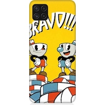 Samsung Galaxy A22 Uyumlu Cup Head Bravo Desenli Silikon Kılıf