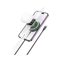 Hoco CW50 15 W 3in1 Kablosuz Manyetik Hızlı Şarj Aleti