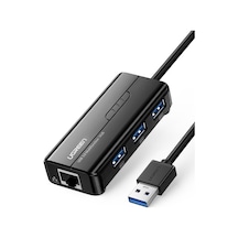 Ugreen Usb 3.0 Gigabit Ethernet Rj45 Dönüştürücü 3 Port Hub Usb Çoklayıcı, 20265