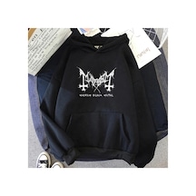 Tarzsokak Siyah Unisex Mayhem Deathcrush Kapüşonlular Punk Baskı Erkekmoda Estetik Ağ