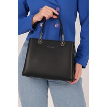 Silver Polo Sp1234 Kadın El Çantası Cilt Siyah-siyah Silver Polo Sp1234 Kadın El Çantası Cilt Siyah-siyah