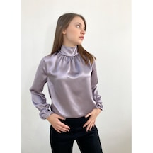 Mois Atelier Gül Kurusu - Gri Saten Bluz, Tasarım, Hediye, Büyük Beden, Tesettür Gri Mois Atelier Gül Kurusu - Gri Saten Bluz, Tasarım, Hediye, Büyük Beden, Tesettür Gri